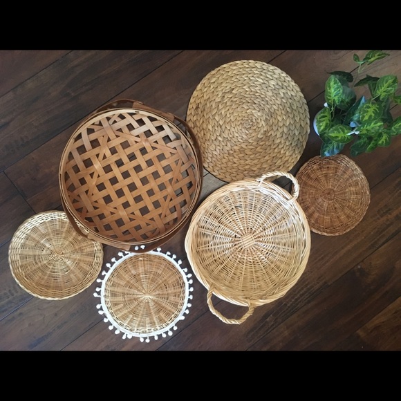 Vintage Boho wall Pom Pom tassel basket-one basket - Picture 2 of 2